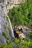 Image de la cascade de Cerveyrieu au printemps