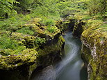 Picture of Seran river and its narrow bed in limestone soil