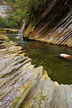 Picture of the eroded rocks along Cheran river