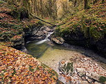 Photographie de la rivire de l'Abme en automne