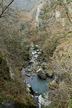 Image du canyon du Fornant vu depuis le haut de la cascade de Barbannaz