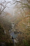 Image du canyon du Fornant dans une brume hivernale