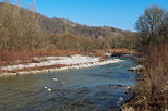 Photo de la rivire des Usses un jour d'hiver ensoleill