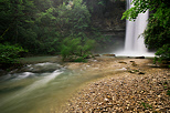 Photograph of a spring time storm in Dorches waterfall