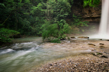Photo de la cascade et de la rivière de la Dorches dans l'Ain