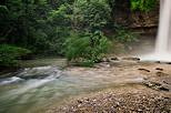 Photo de la cascade et de la rivire de la Dorches dans l'Ain