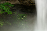 Detail of Dorches waterfall and its spray