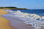 Photo de la cte Bretonne et les vagues de l'ocan atlantique prs de Guidel dans le Morbihan