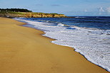 Paysage de Bretagne avec l'ocan atlantique et plage de Guidel dans le Morbihan