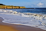 Image de vagues sur la plage de Guidel en Bretagne