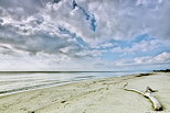 Picture of Casabianda beach under a cloudy winter sky