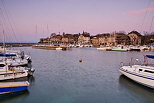 Image of the end of the day on Geneva lake at Nernier Harbor