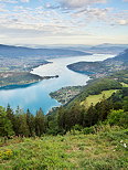 Photographie du lac d'Annecy vu depuis le col de la Forclaz