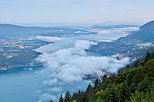 Photo du lac d'Annecy au petit matin depuis le Col de la Forclaz