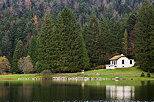 Image de l'automne sur le lac Gnin, Petit Canada du Haut Bugey