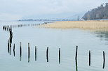 Image of a winter morning in Tresserve on Bourget lake