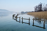 Photo du lac d'Annecy au petit matin