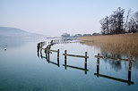 Image du lac d'Annecy au petit matin  Annecy le Vieux