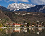 Picture of Talloires bay on Annecy lake by a springtime afternoon