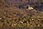 Photographie du chteau  de Menthon Saint Bernard au dessus du lac d'Annecy