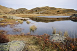 Picture of lake Potron in autumn just near Col de la Croix de Fer