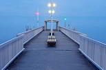 Photo du Lac Lman  l'heure bleue depuis le Port de Rives  Thonon les Bains