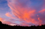 Coucher de soleil dans le mistral