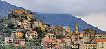 Photo panoramique HDR de la ville de Corte en Haute Corse