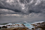 Photo des plages du Bau Rouge sous un ciel couvert - Carqueiranne