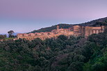 Photo of a winter dusk on Chartreuse de la Verne monument in Provence