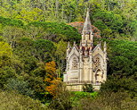 Photo HDR de la chapelle de la Malire dans la fort du Massif des Maures