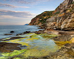 Photographie HDR de la plage du Bau Rouge  Carqueiranne en Provence