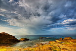 Photographie HDR d'un ciel d'orage sur la mer Mditerrane