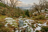 Photo HDR d'un paysage d'hiver dans les montagnes de Haute Corse prs de Vezzani