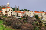 Photo of Vezzani village in the mountains of North Corsica