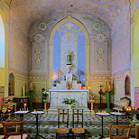 Photographie HDR de l'intrieur de la Chapelle de Notre Dame de Piti  Collobrires