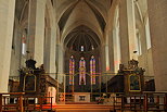 Photograph of the interior of Saint Claude Cathedral in french Jura