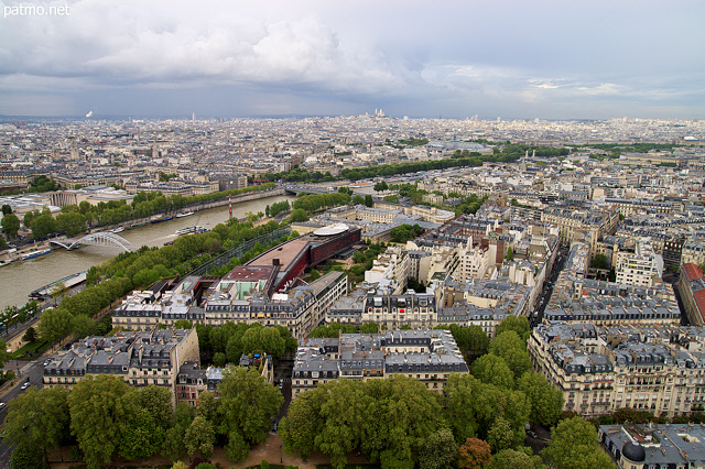 Picture of Paris and Seine river viewed from Eiffel tower