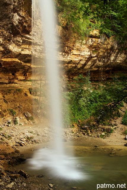 Photographie de la cascade de Saut Girard sur le ruisseau du Hérisson - Jura