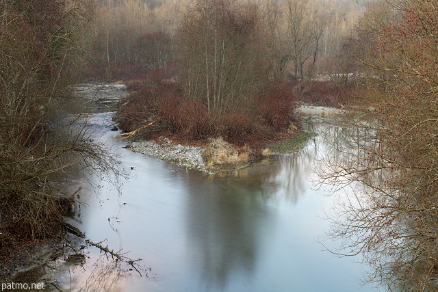Image of the winter on Usses river near Usinens