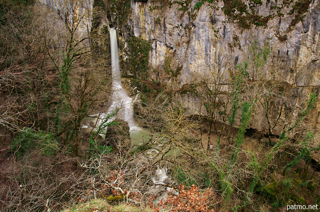Image of Barbannaz waterfall after the winter rain
