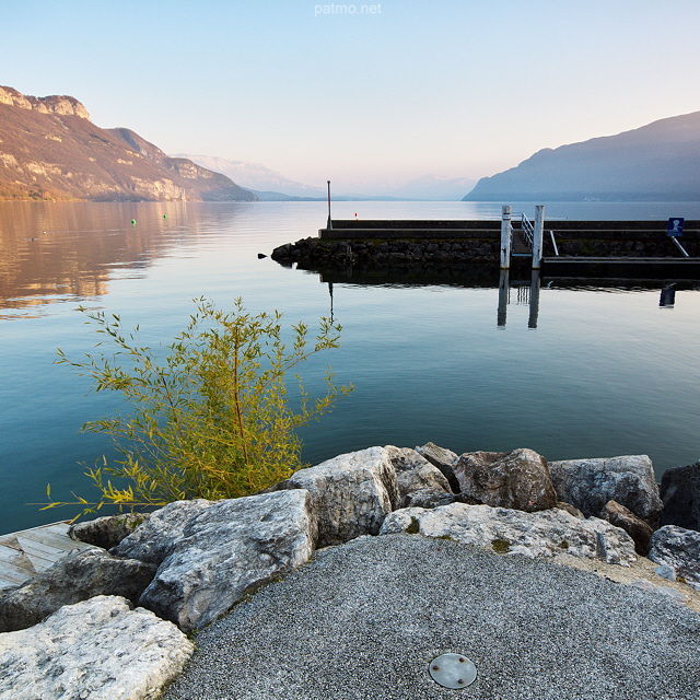 Image of Bourget lake and mountains seen from Chatillon Chindrieux