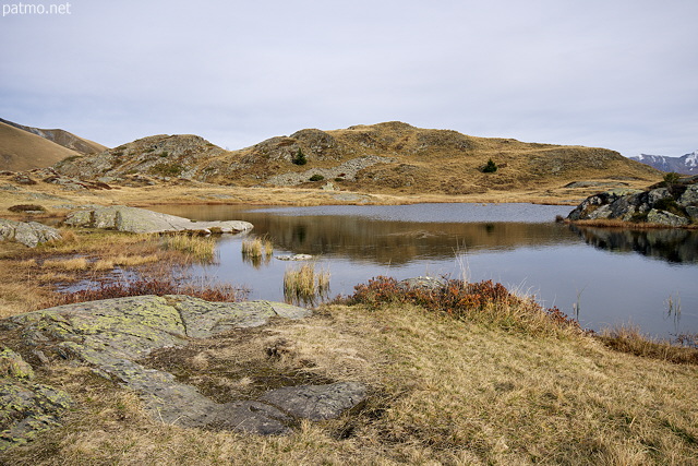 Picture of Potron lake in the french Alps, just under Croix de Fer pass