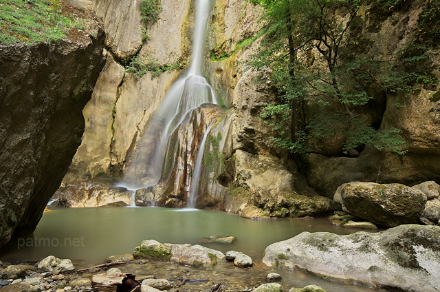 Image de la cascade de Barbannaz ou Barbennaz sur le Fornant