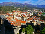 Image de la ville de Corte vue depuis la citadelle - Haute Corse