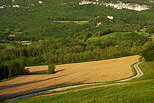Photographie d'un paysage rural autour du château d'Arcine en Haute Savoie