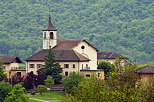 Photo de l'église de Sillingy et de son clocher en Haute Savoie