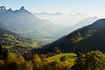 Photo d'un paysage d'automne dans la montagne du Parmelan en Haute Savoie