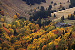 Photo d'un paysage d'automne en montagne à Bellevaux en Haute Savoie
