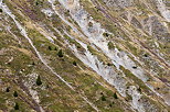 Photo of eroded slopes in the french Alps. Savoie department, Maurienne area.